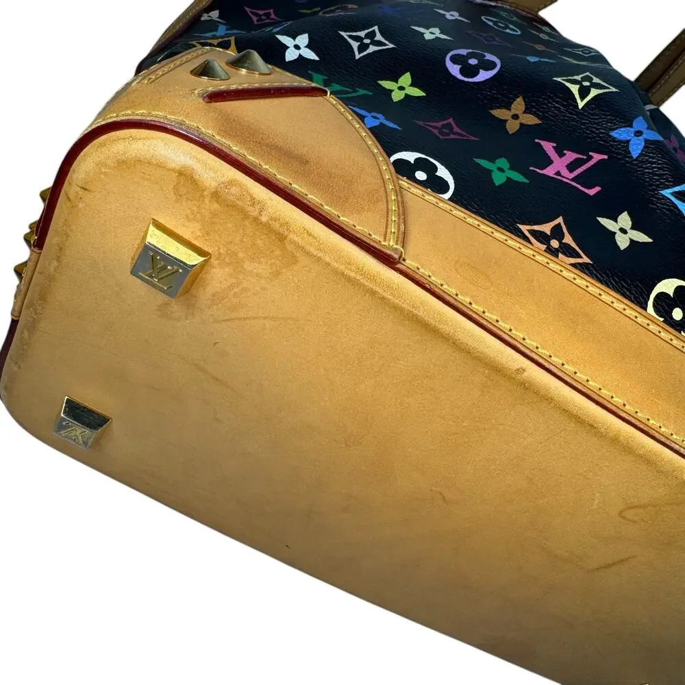 Louis Vuitton Murakami Sharleen Bag MM Multicolor Monogram tote Vintage Noir LV - Picture 14 of 15